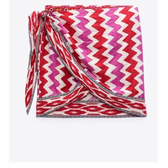 Zara wrap sarong skirt with beads, size small, great condition! - Picture 4 of 10